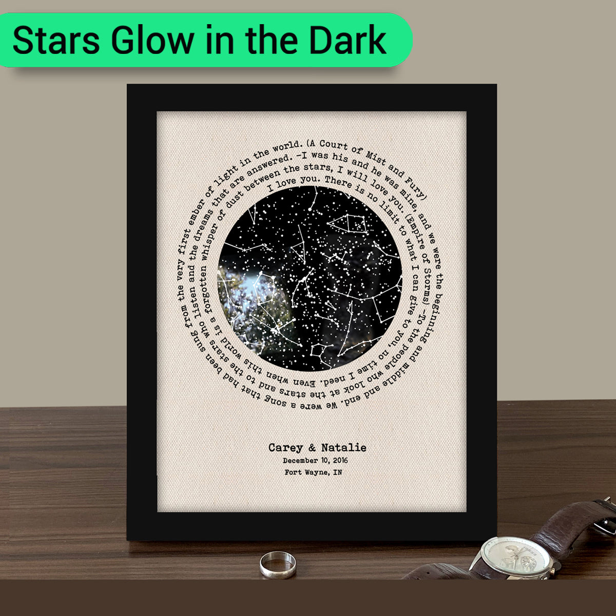 Cotton Glow in the Dark Star Map