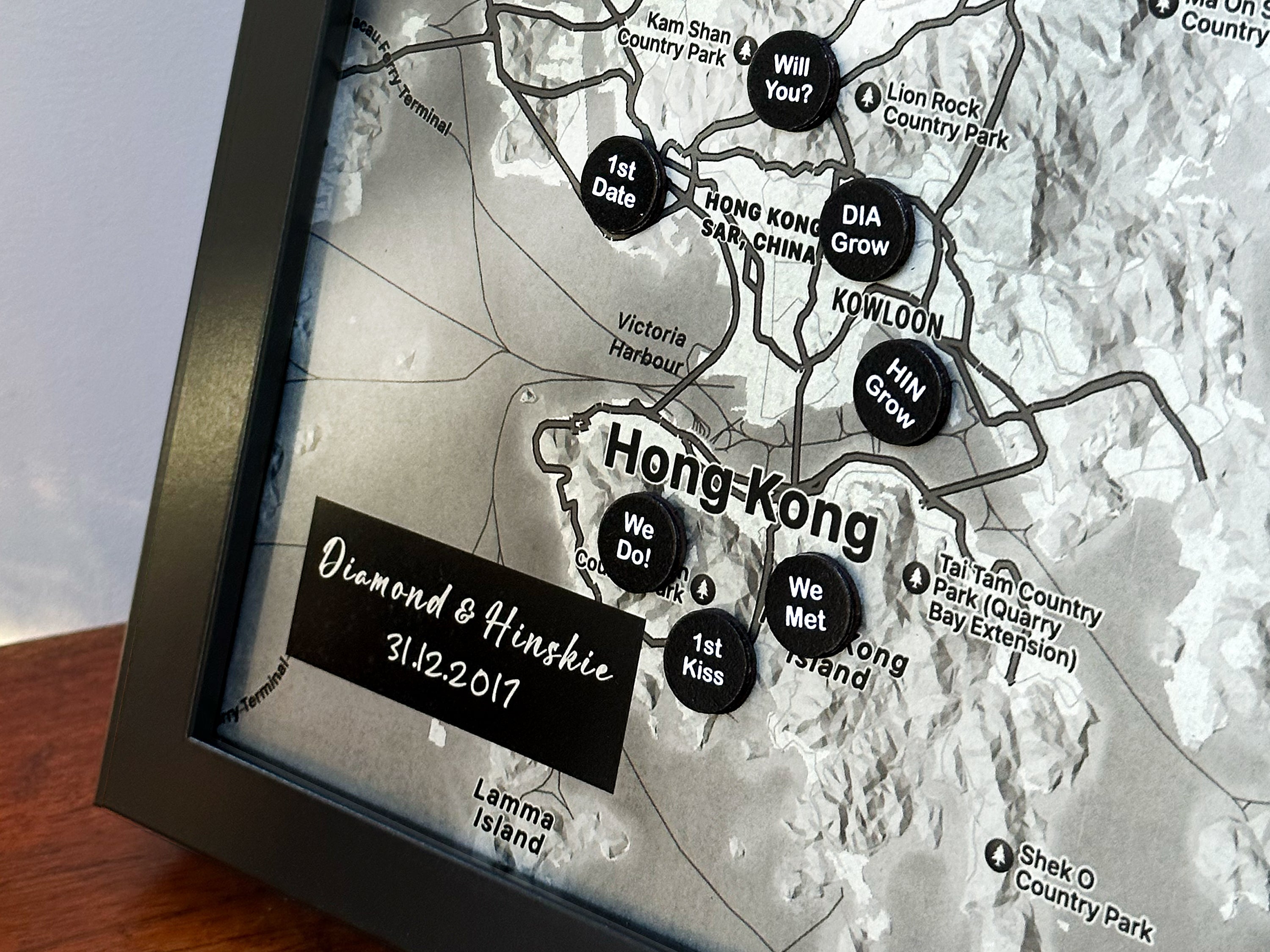 Steel Map with Custom Magnet Pins