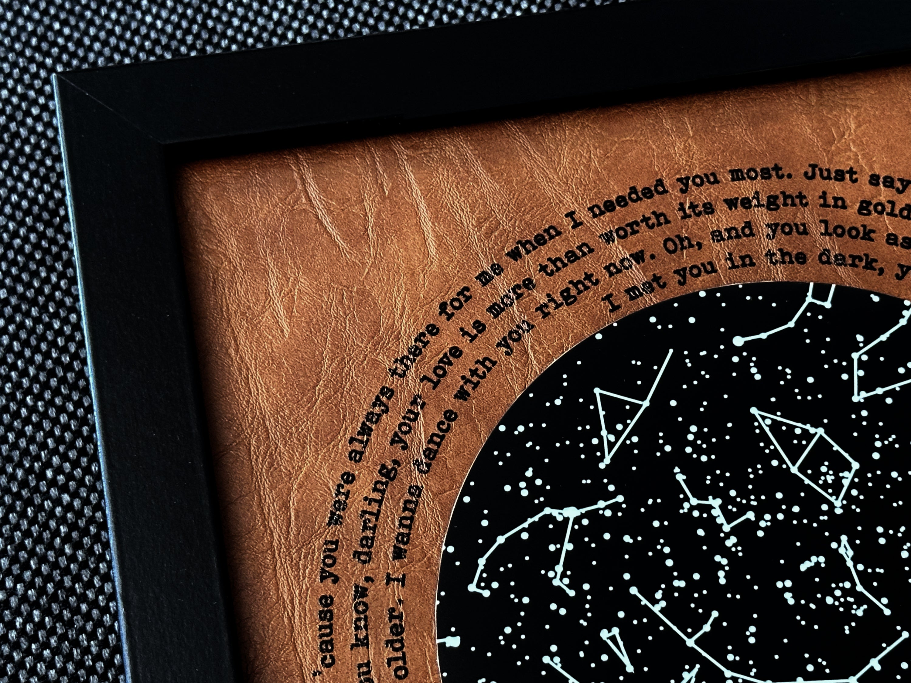 Leather Glow in the Dark Star Map