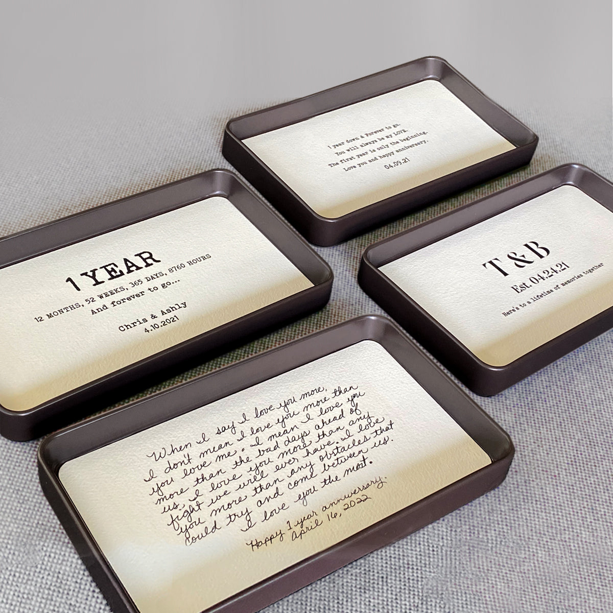 1 Year - Personalized Paper Catchall Tray