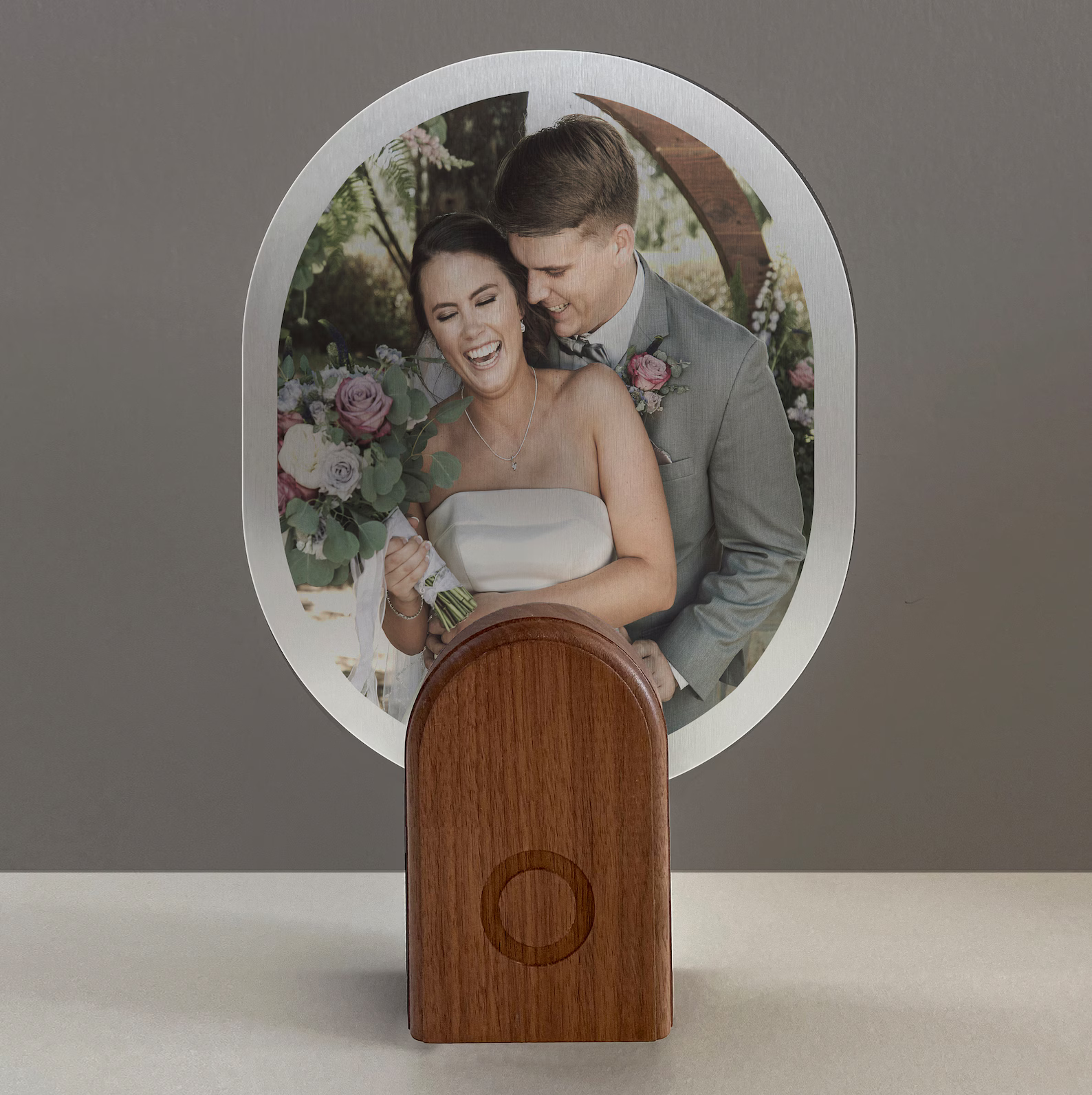 Custom picture with light stand for 10th Anniversary (bedside or living room decor)