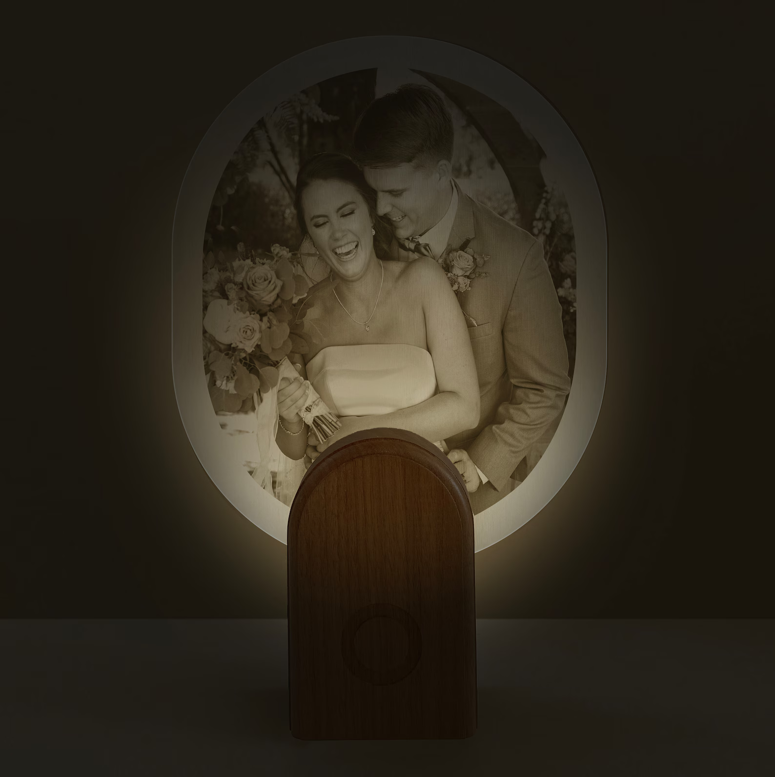 Custom picture with light stand for 10th Anniversary (bedside or living room decor)