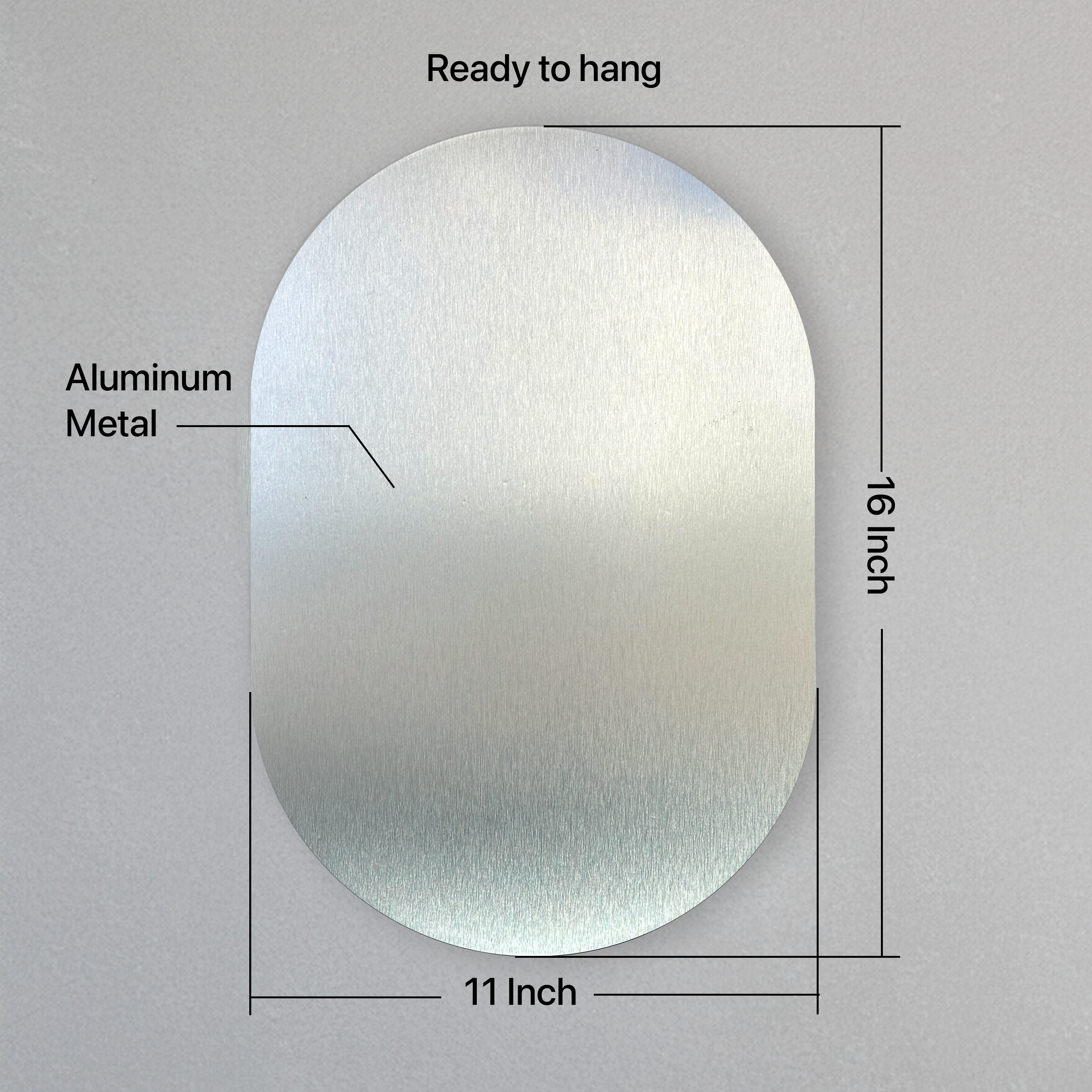 Aluminum wall art specifications