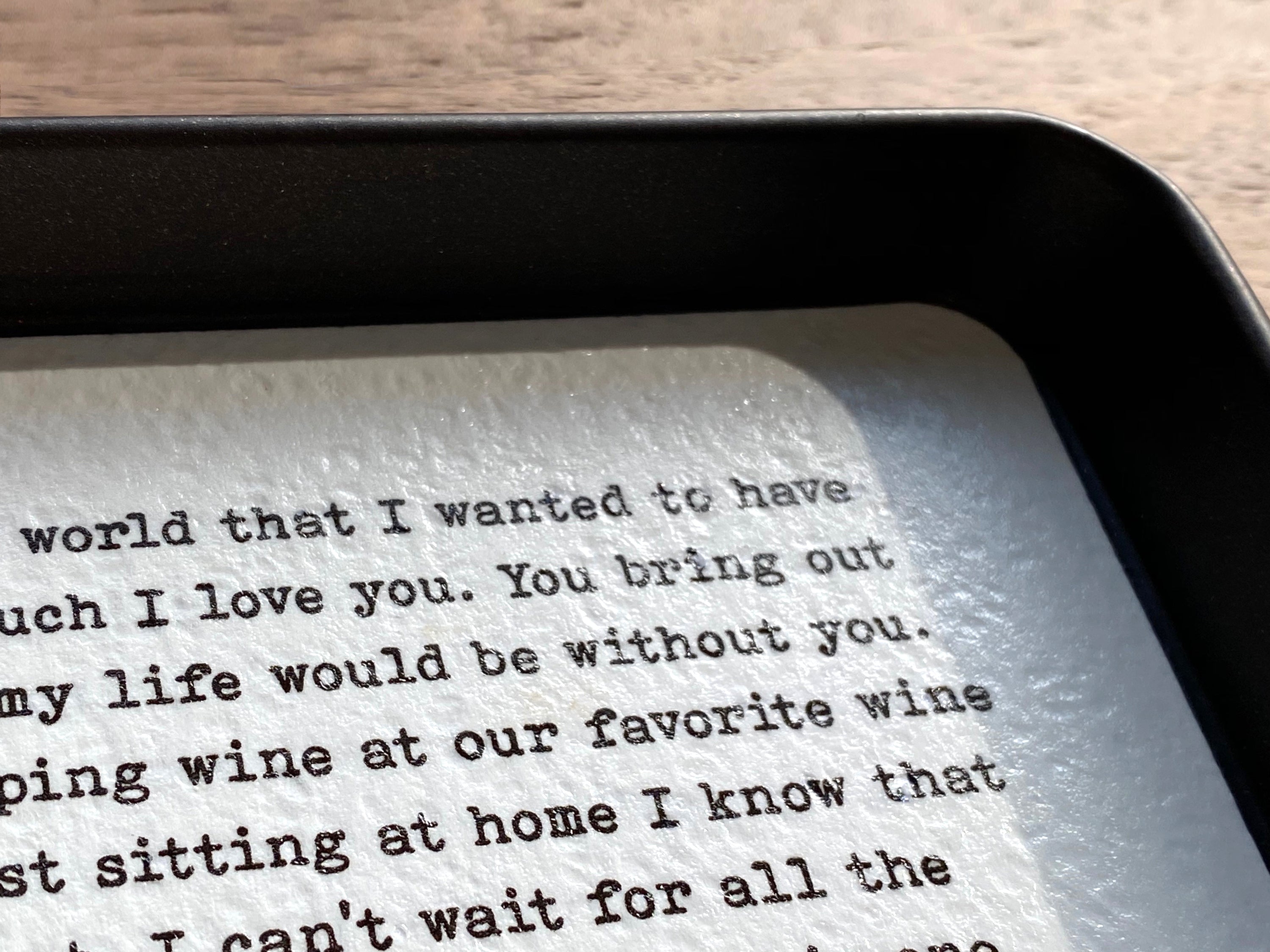 Custom Paper Tray With Your Custom Wording